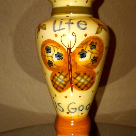 Simple Life Butterfly Single Taper Candleholder - Picture 2 of 9